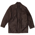 Giacca in pelle vintage da uomo IT 50 grande in pelle marrone