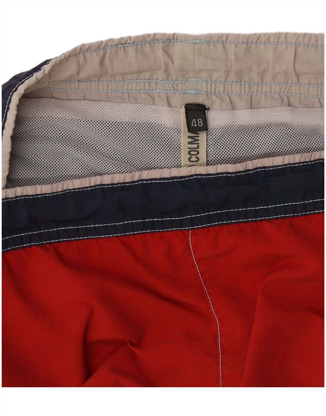 Pantaloncini da bagno grafici da uomo Colmar EU48 blocco colore rosso medio