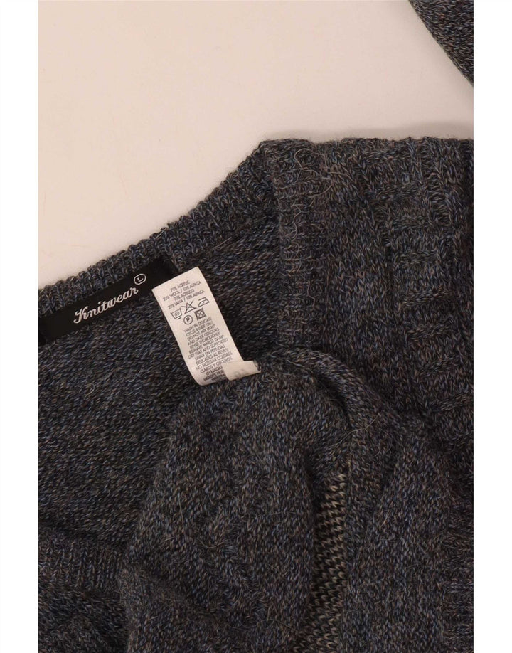 Maglione da uomo con scollo a V St. Bernard, grande acrilico geometrico blu