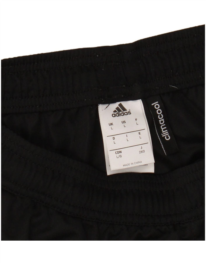 Pantaloncini sportivi Adidas Climacool da uomo grandi in poliestere color block nero