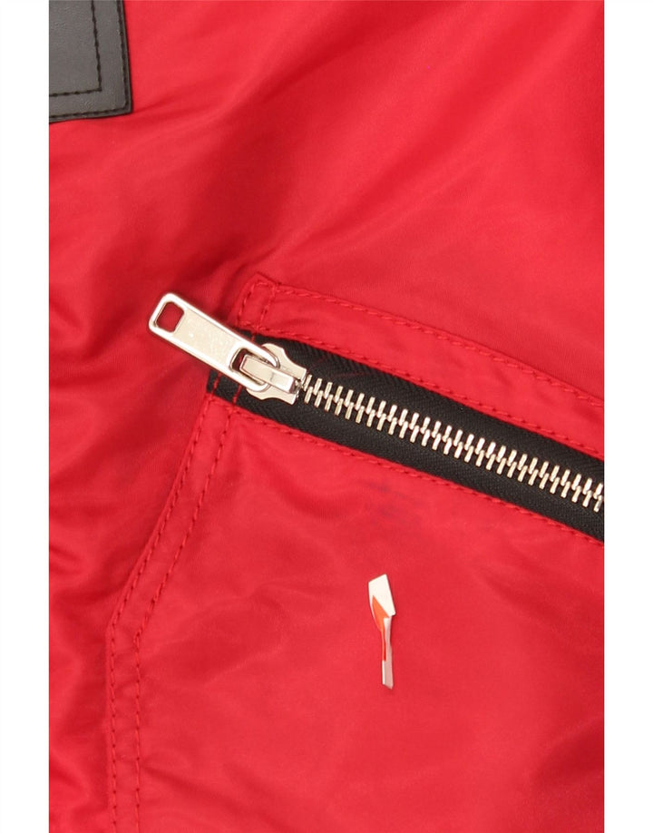 Giubbotto bomber da uomo Zara UK 36 piccolo nylon color block rosso
