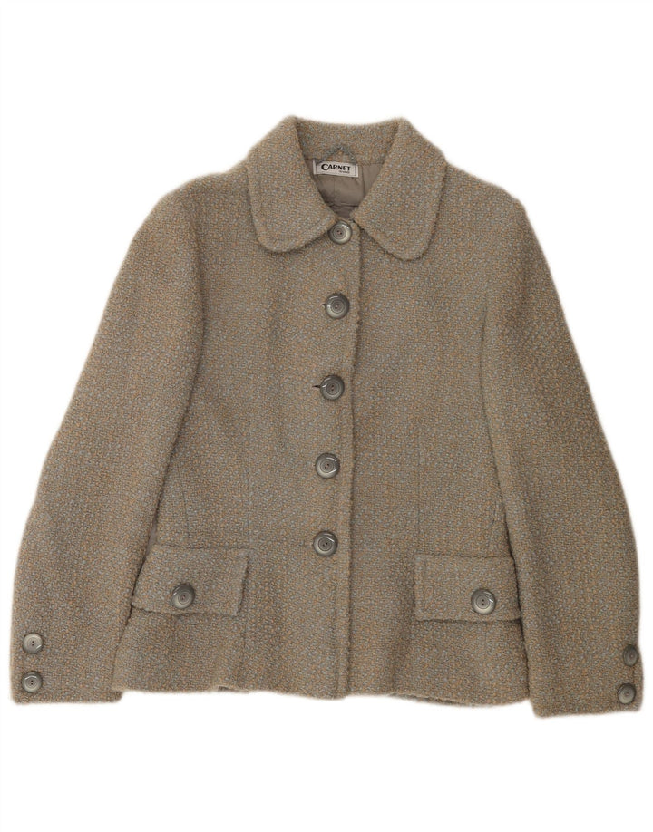 Giacca blazer da donna a 5 bottoni Carnet UK 8 piccola marrone screziata
