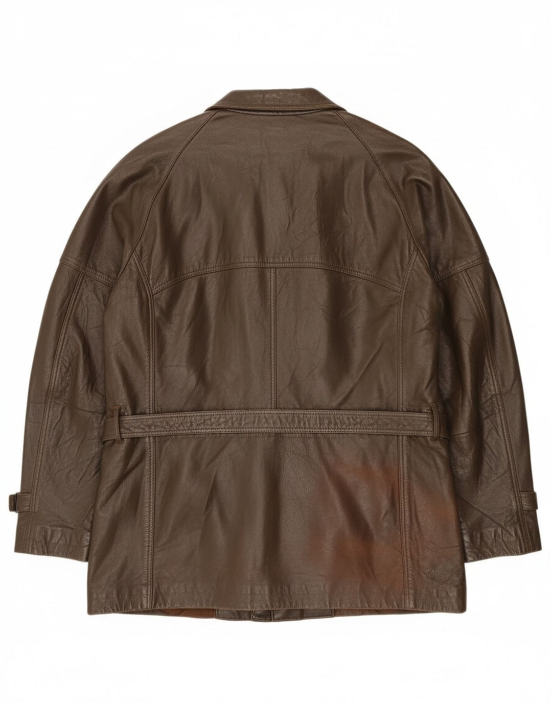 Giacca in pelle vintage da uomo IT 52 XL in pelle marrone