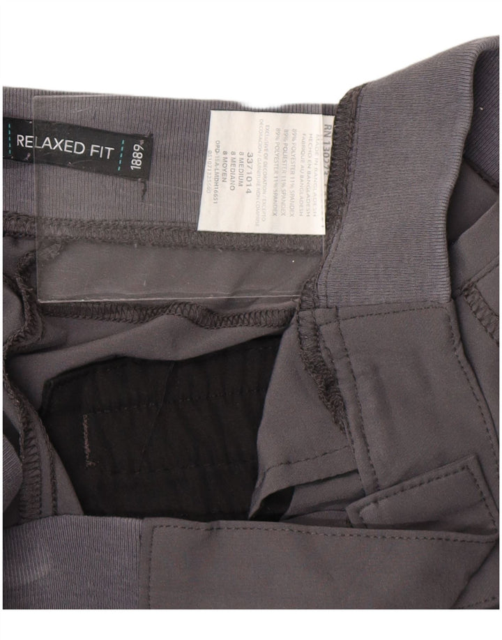 Pantaloni Capri da donna dalla vestibilità rilassata LEE US 8 Medium W30 L20 Poliestere grigio