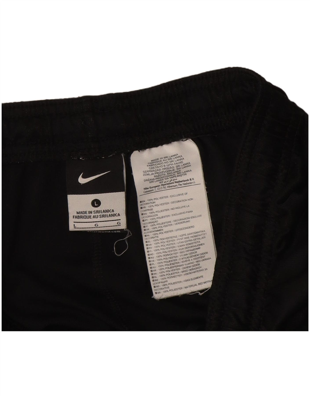Pantaloncini sportivi da uomo Nike Large neri in poliestere
