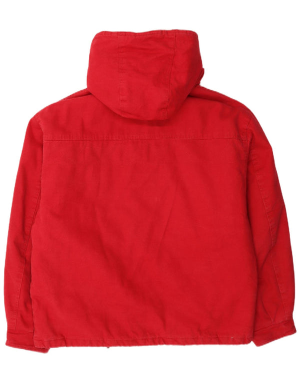 Giacca imbottita con cappuccio da uomo per oboe UK 40 Large Red Cotton