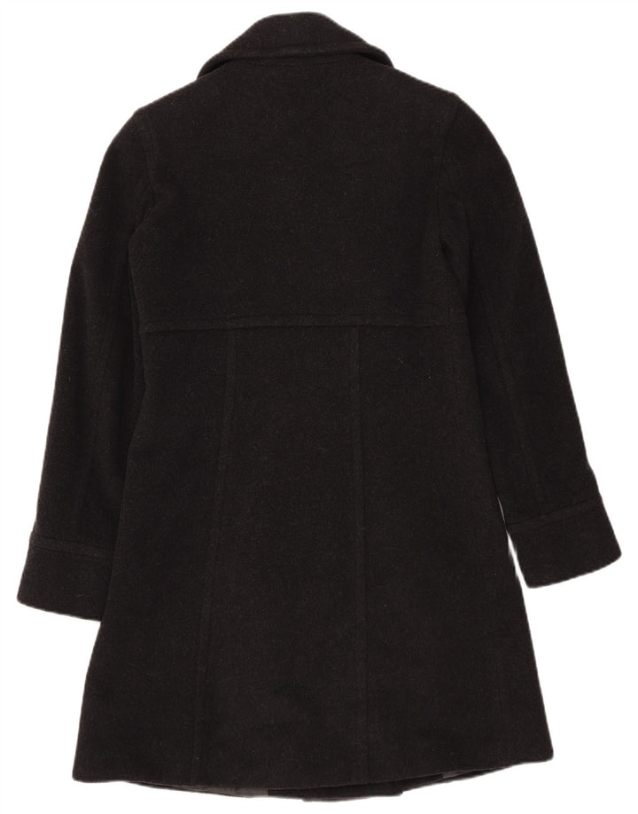 Cappotto doppiopetto vintage da donna IT 42 in lana grigio medio