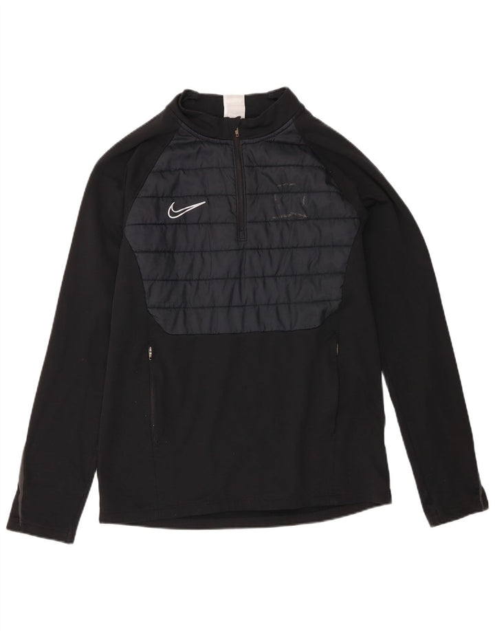 Top della tuta pullover Nike Therma-Fit da uomo, color block medio nero