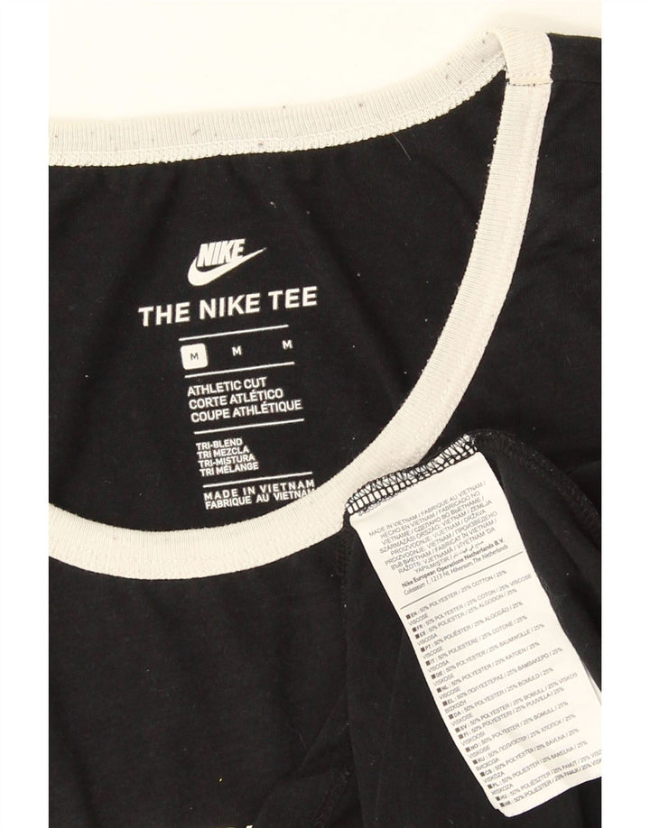 Canotta grafica Nike da uomo con taglio atletico, poliestere medio nero