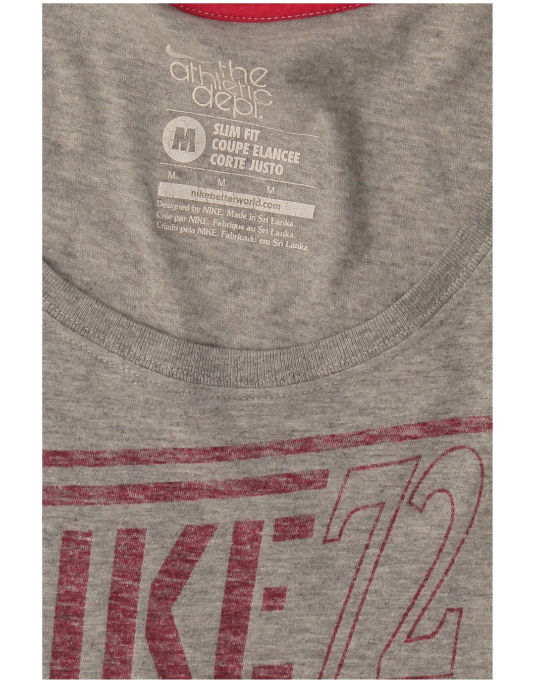T-shirt grafica NIKE da donna slim fit UK 12 grigio medio chiazzato