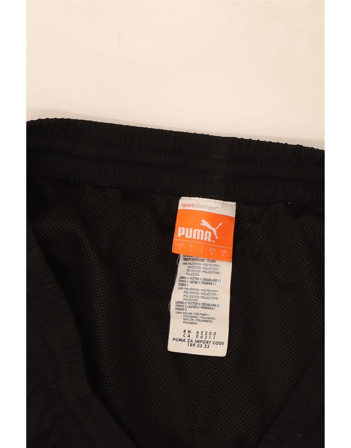 Pantaloni da tuta da uomo Puma Large in poliestere color block nero