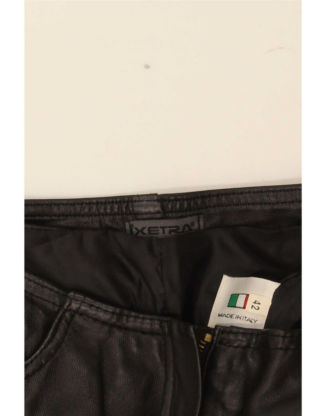 Pantaloni in pelle bootcut da donna XETRA IT 42 medio W28 L32 neri