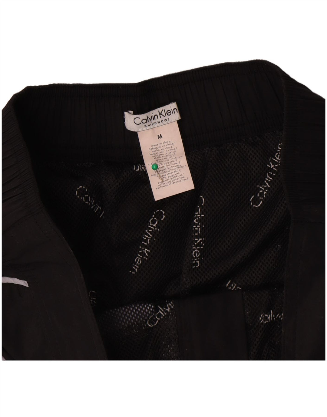 Pantaloncini da bagno grafici da uomo Calvin Klein a blocchi di colore neri medi
