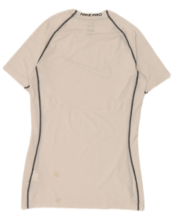 T-shirt grafica Nike Dri Fit da uomo, grande, in poliestere bianco