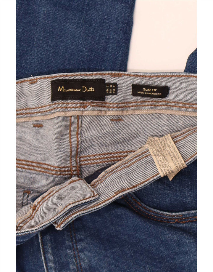 Jeans slim da uomo Massimo Dutti EU 40 medio W31 L30 cotone blu