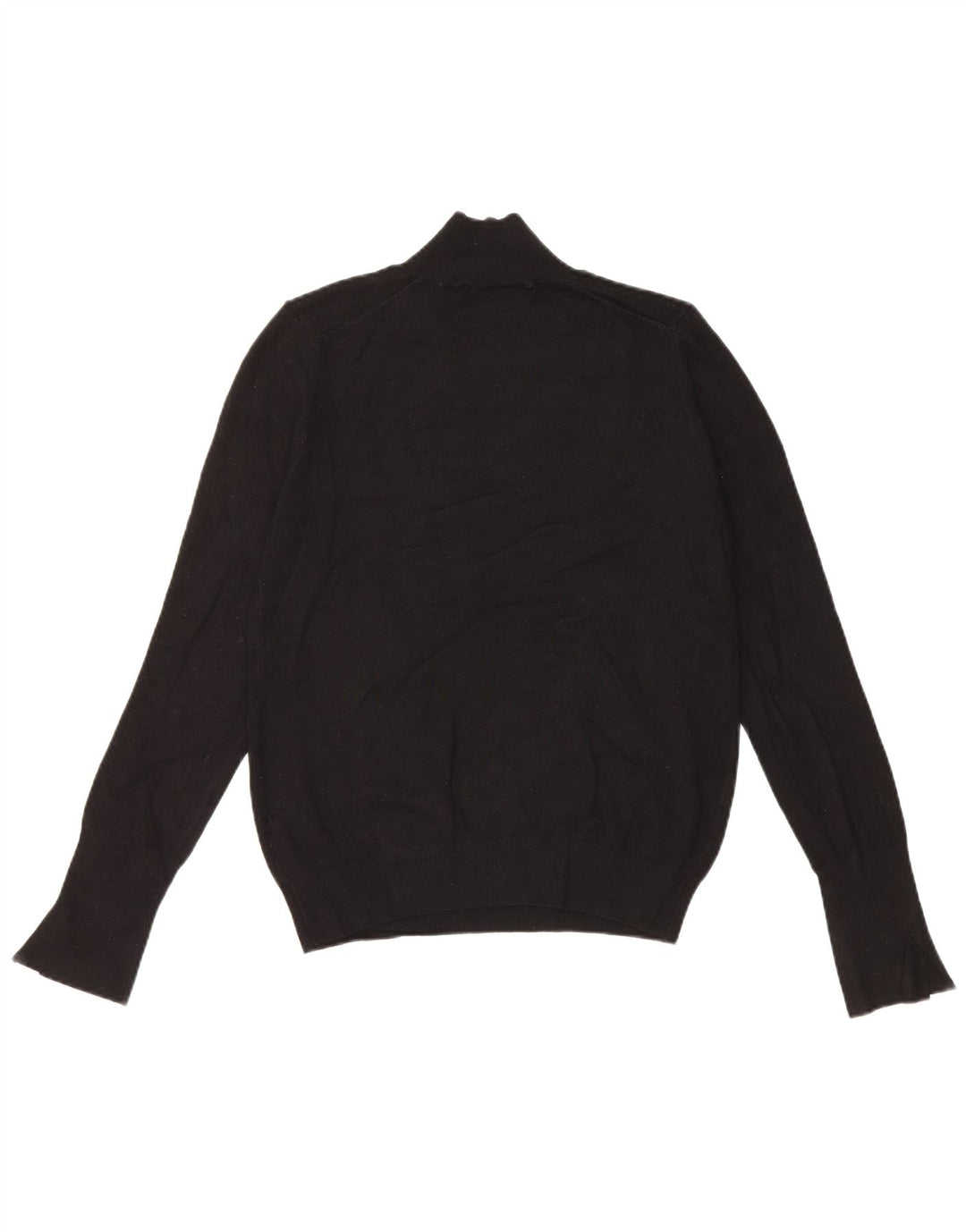 Maglione maglione a collo alto da donna Zara UK 14 grande viscosa nera