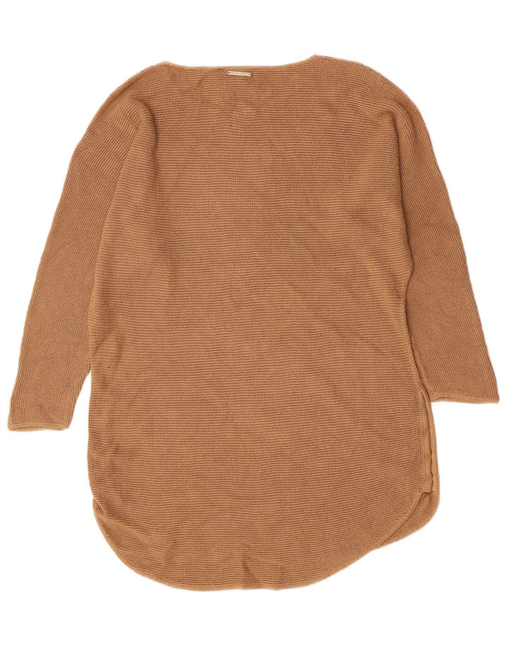 Maglione maglione con scollo a barca da donna Michael Kors UK 14 Beige medio