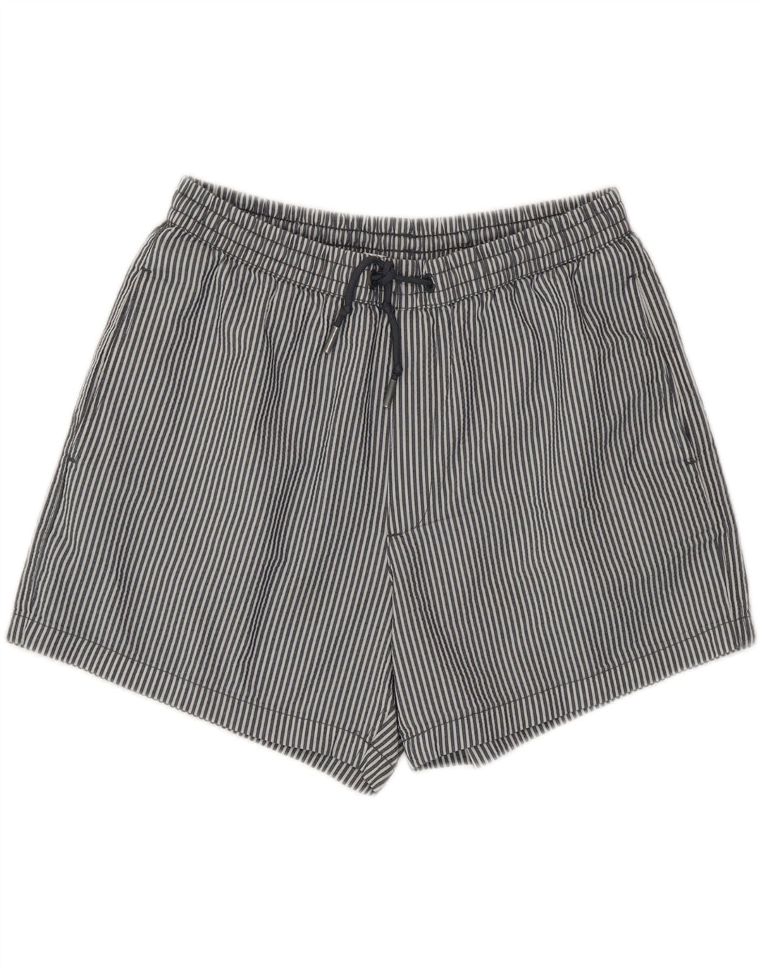 ZARA Womens Swimming Shorts UK 12 Medium  Grey Pinstripe Vintage Zara and Second-Hand Zara from Messina Hembry 