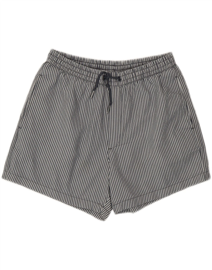 ZARA Womens Swimming Shorts UK 12 Medium  Grey Pinstripe Vintage Zara and Second-Hand Zara from Messina Hembry 