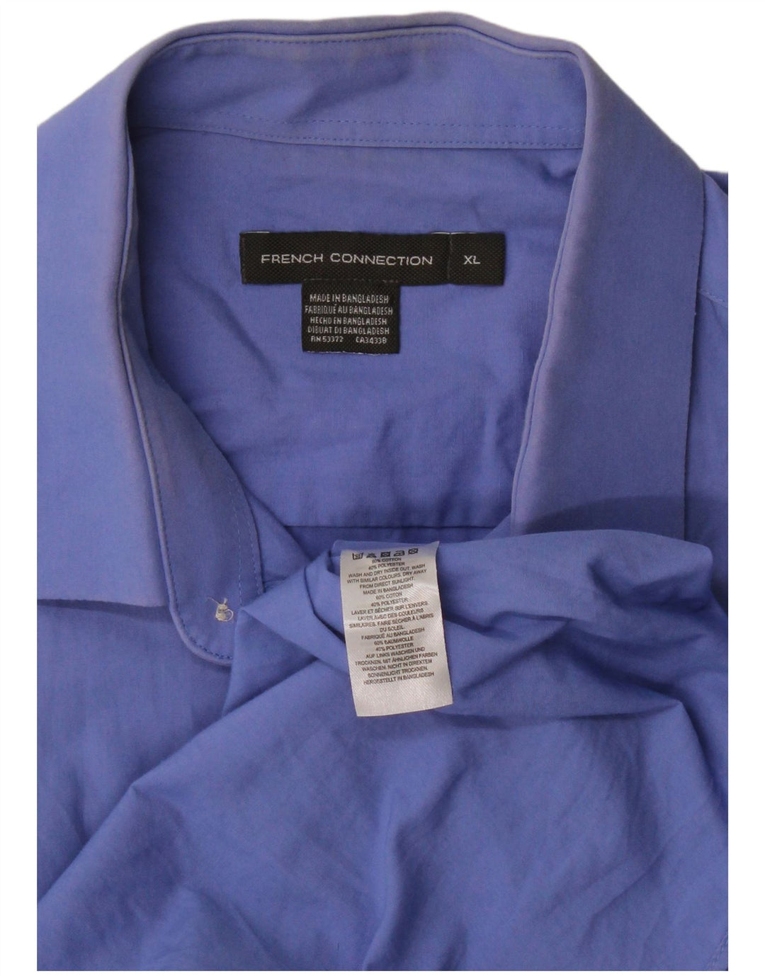 Camicia da uomo French Connection XL in cotone blu