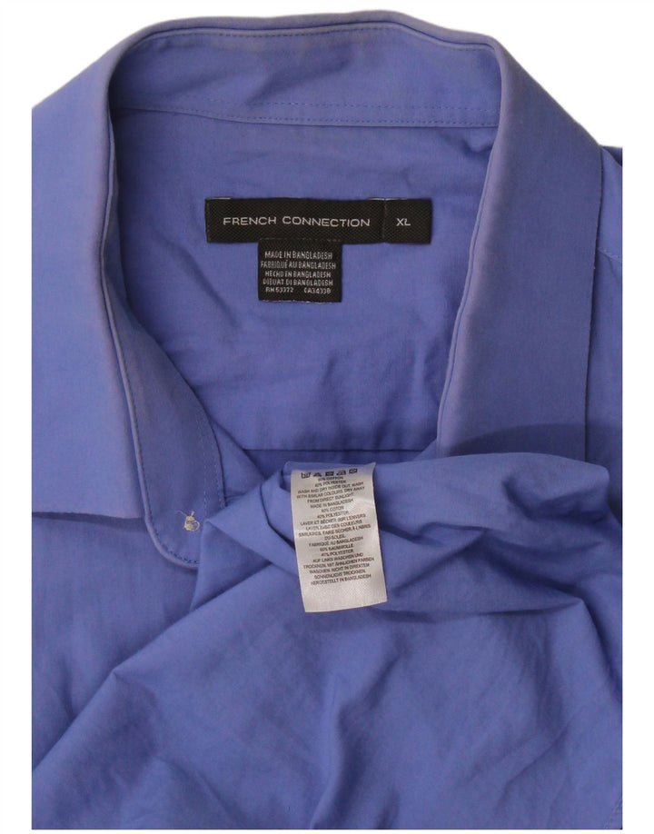 Camicia da uomo French Connection XL in cotone blu