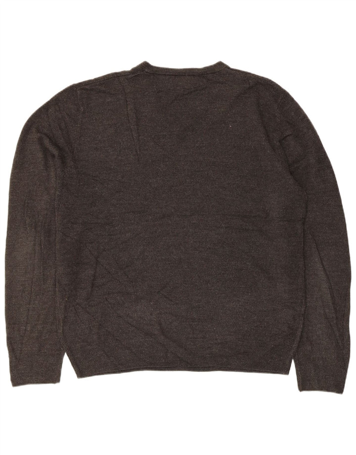 Maglione da uomo con scollo a V Marks & Spencer XL grigio acrilico