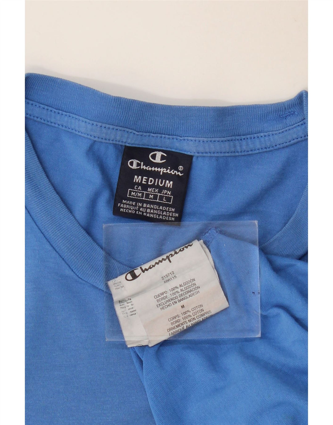 T-shirt da uomo CHAMPION Top in cotone blu medio