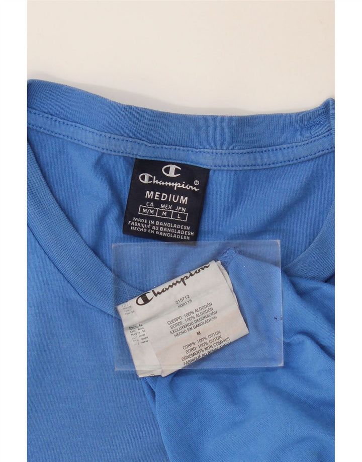 T-shirt da uomo CHAMPION Top in cotone blu medio