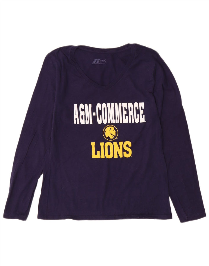 Maglietta grafica da ragazzo Russell Athletic a maniche lunghe 8-9 anni medio blu navy