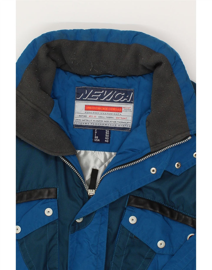 NEVICA Mens Windbreaker Jacket UK 40 Large Blue Colourblock Nylon Vintage Nevica and Second-Hand Nevica from Messina Hembry 