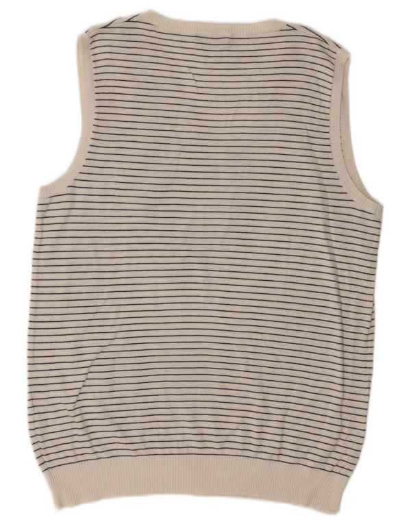 Canotta da donna Iceberg UK 18 XL cotone gessato bianco