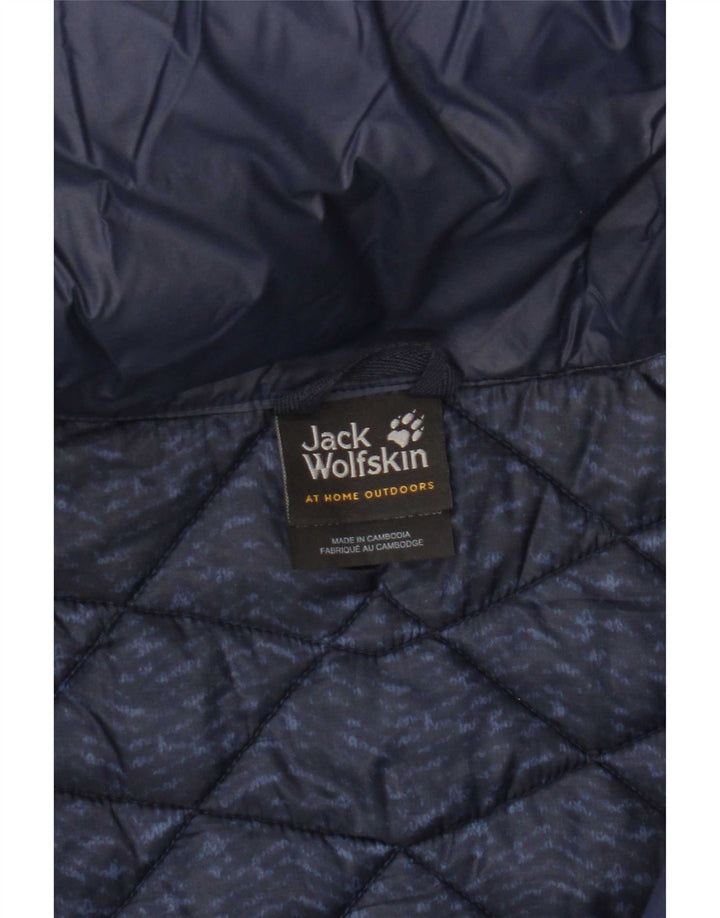 Giacca imbottita da donna Jack Wolfskin UK 8/10 piccola in nylon blu navy