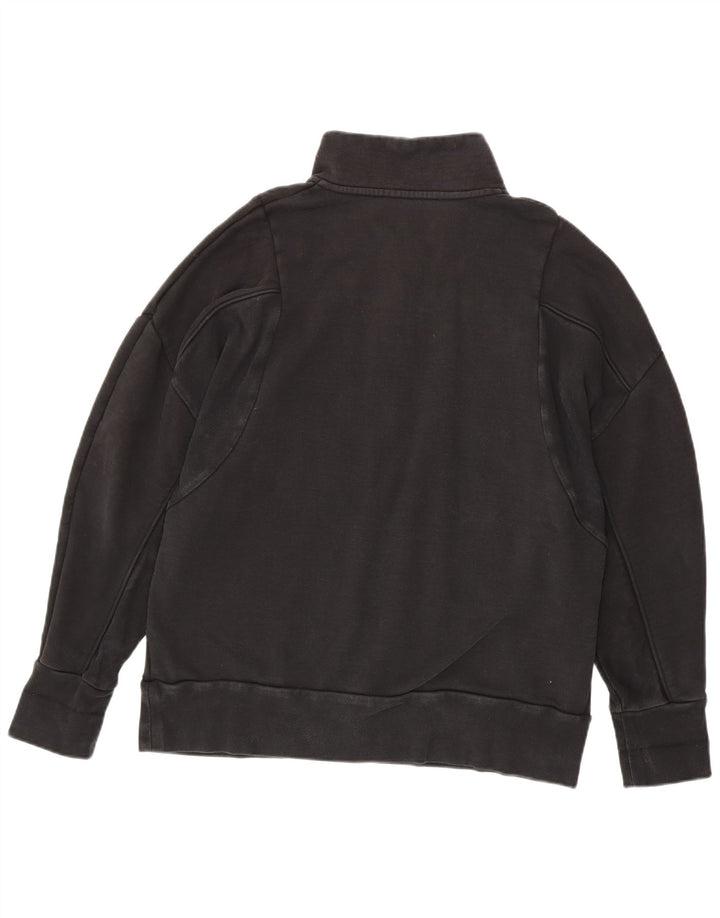 Felpa Adidas da uomo con zip e collo, maglione grande, cotone nero