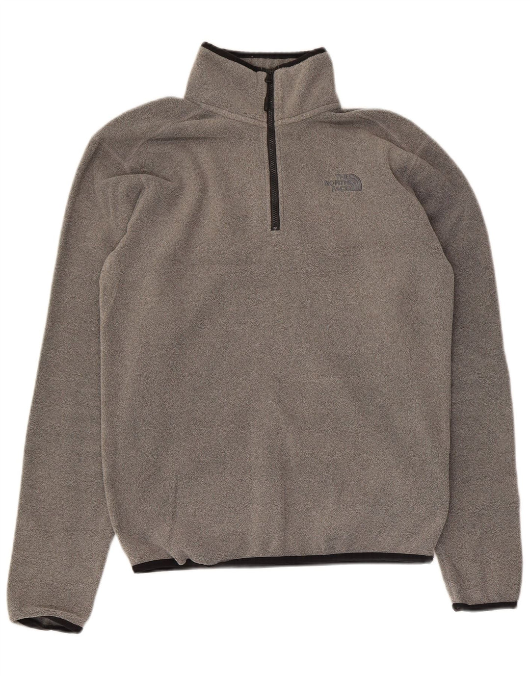 Maglione in pile da uomo con zip e collo The North Face XS poliestere grigio