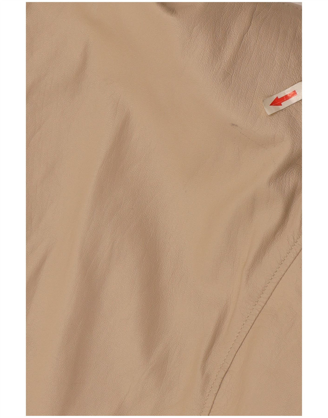 Giacca in pelle vintage da donna UK 18 XL in pelle beige