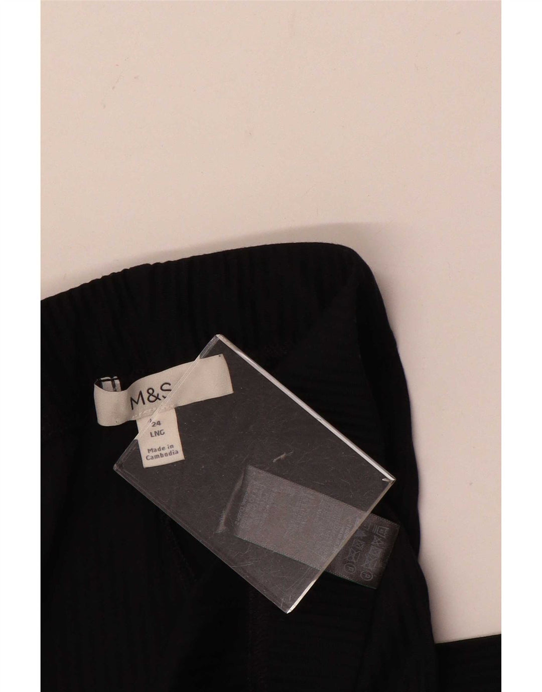 Pantaloni corti da donna Marks & Spencer UK 24 4XL W48 L28 Poliestere nero