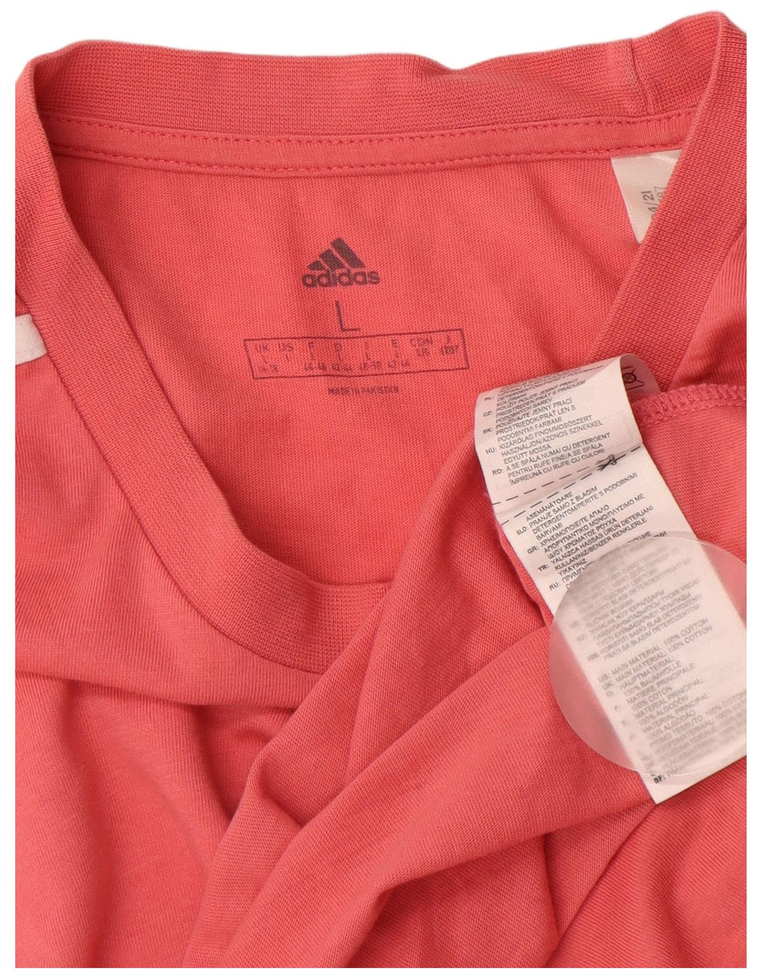 T-shirt da donna ADIDAS UK 16/18 grande in cotone rosa