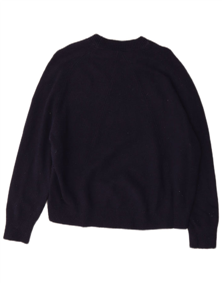 Maglione maglione girocollo oversize da donna John Lewis UK 14 blu navy medio