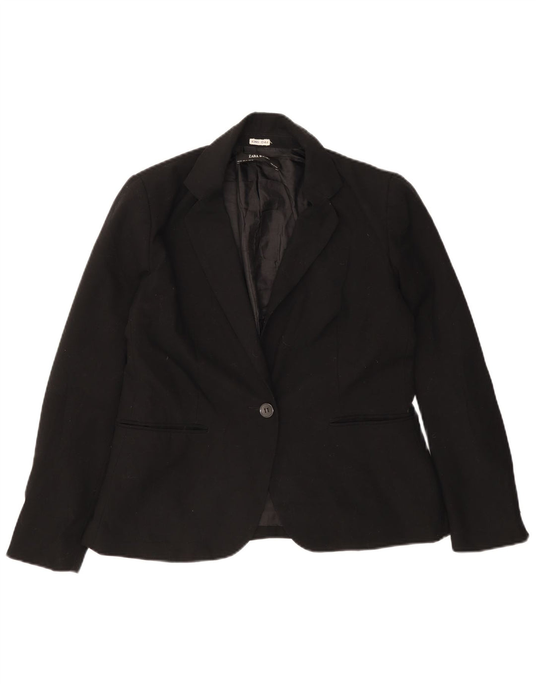 Giacca blazer a 1 bottone da donna Zara EU 42 grande nera