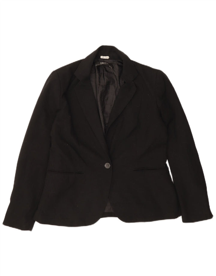 Giacca blazer a 1 bottone da donna Zara EU 42 grande nera