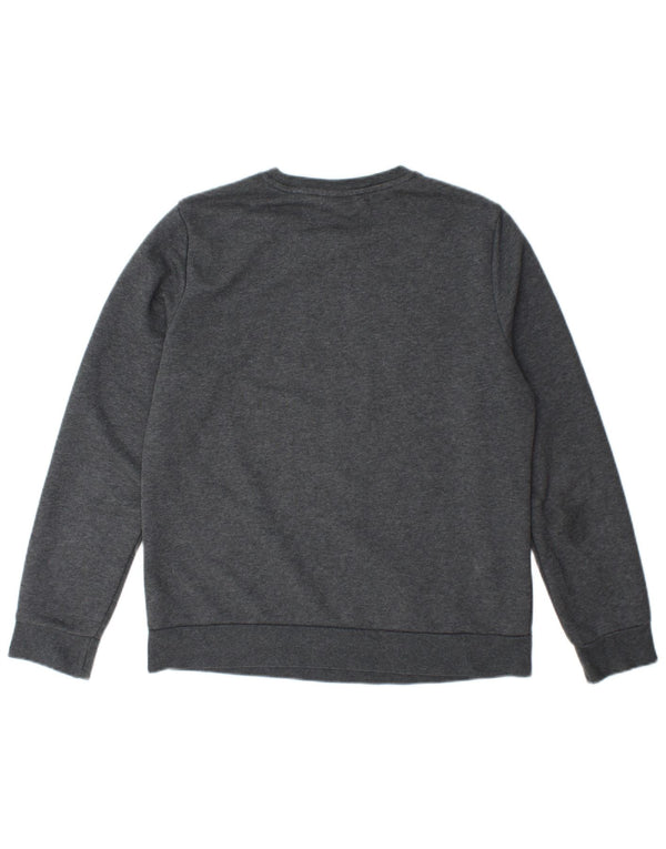 Felpa grafica da donna Adidas Jumper UK 12/14 Cotone grigio medio