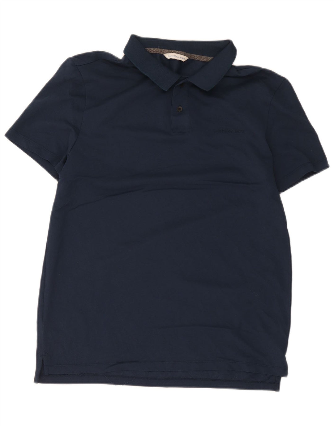 Polo da uomo Calvin Klein Jeans in cotone blu navy medio