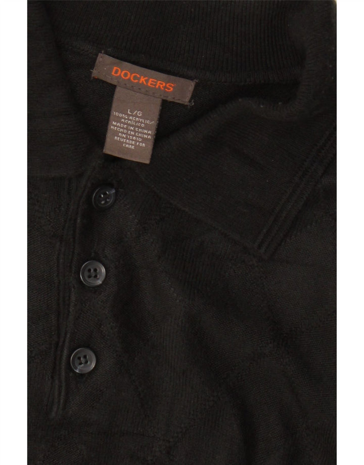 Maglione da uomo con collo alto Dockers, grande in acrilico nero