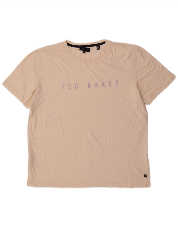 T-shirt grafica da uomo Ted Baker taglia 4 grande bianca