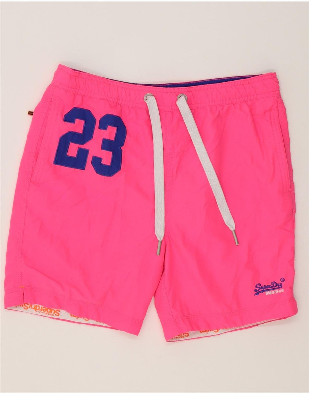 Pantaloncini da bagno grafici da uomo Superdry rosa medio