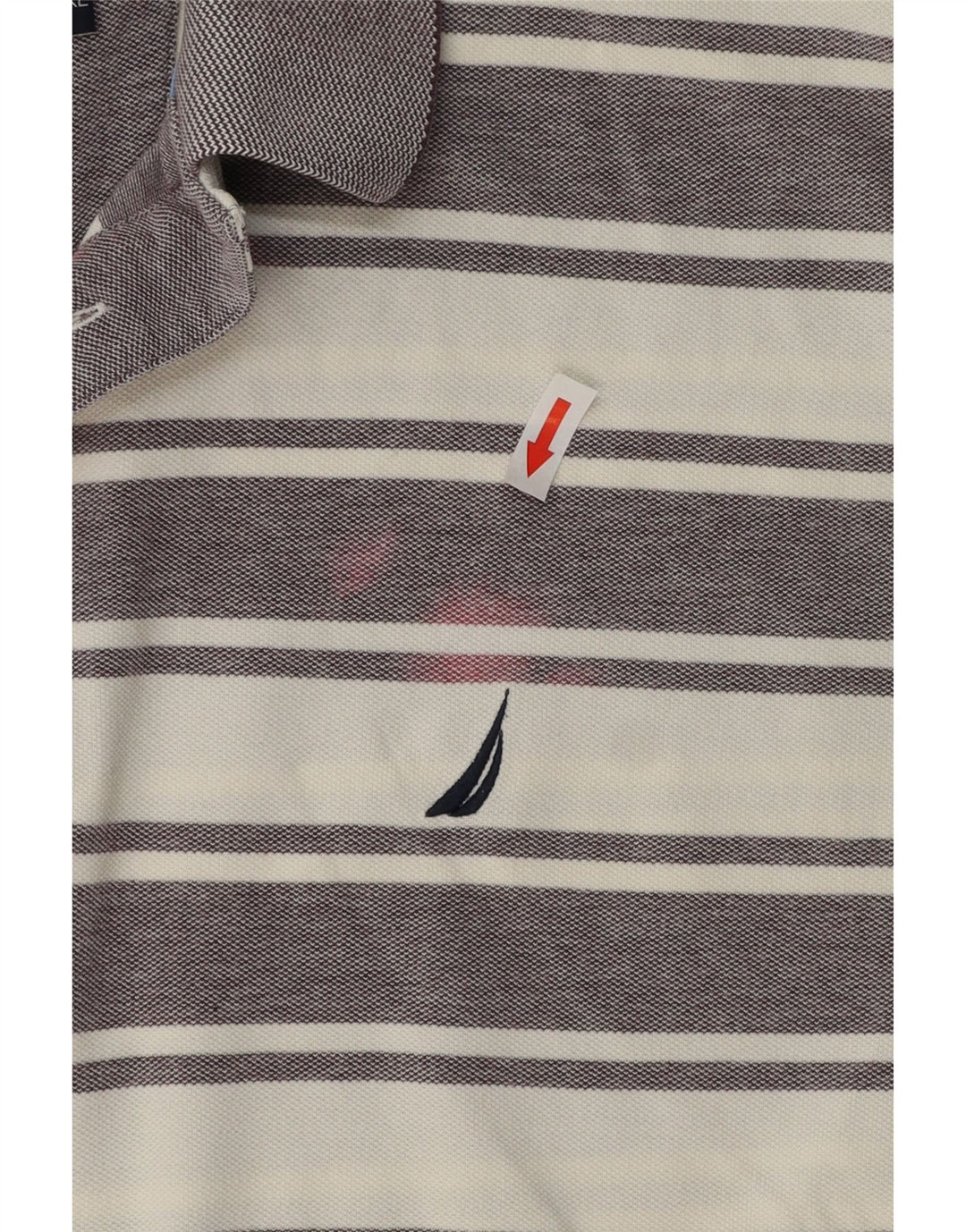 Polo da uomo NAUTICA 2XL cotone a righe grigie