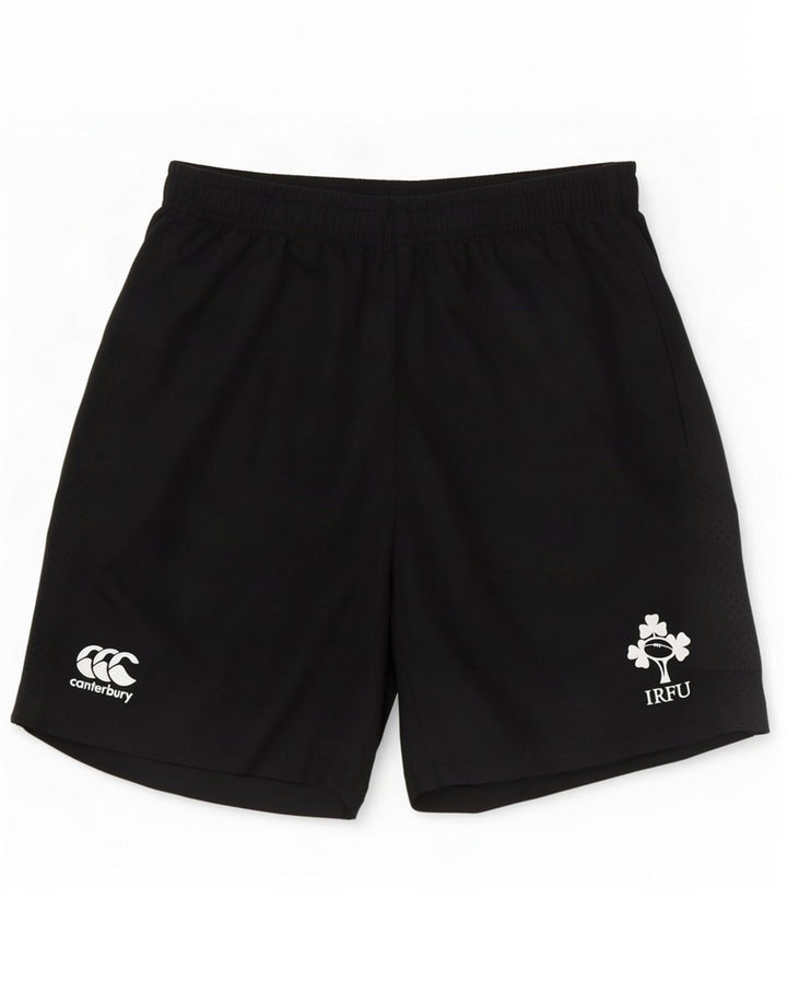 Pantaloncini sportivi grafici IRFU da uomo Canterbury poliestere nero medio