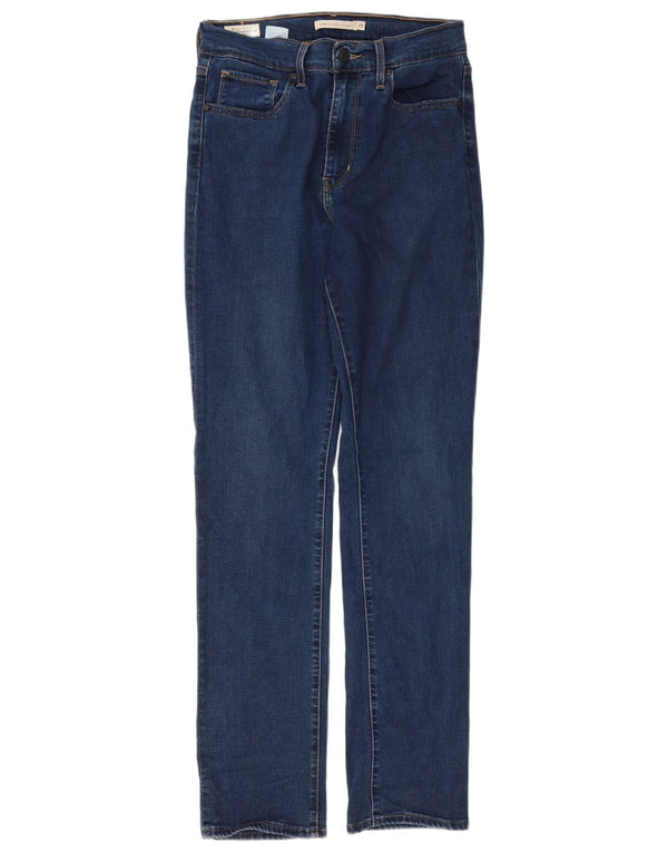 Jeans dritti a vita alta Levi's 724 da donna W29 L30 cotone blu