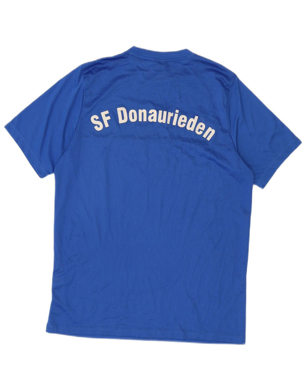 Nike - T-shirt grafica da uomo Dri Fit, grande, in poliestere color block blu