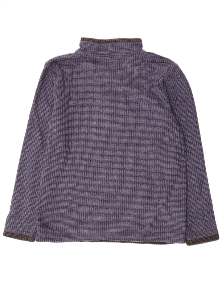 Maglione in pile da uomo con zip e collo Weird Fish, grande, in poliestere color block blu